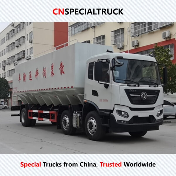 东风天锦小三轴25吨散装饲料车CLW5253ZSLD6