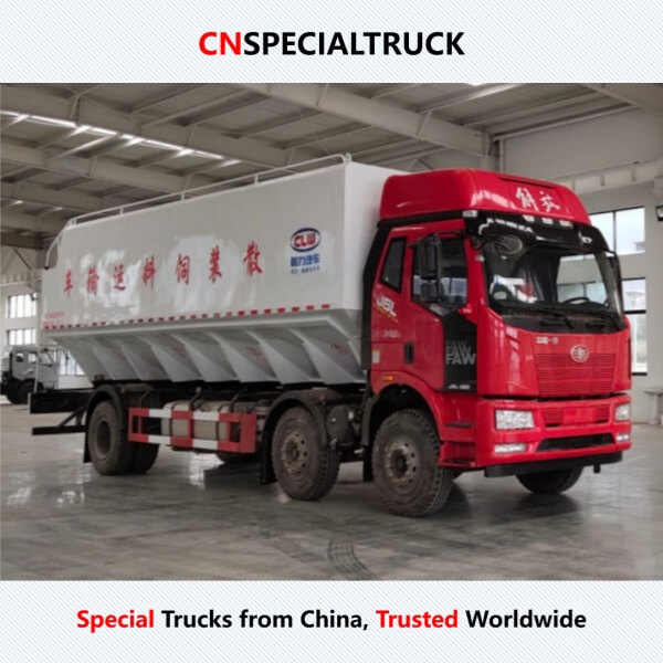 解放小三轴25吨散装饲料车CL5250ZSL6SS